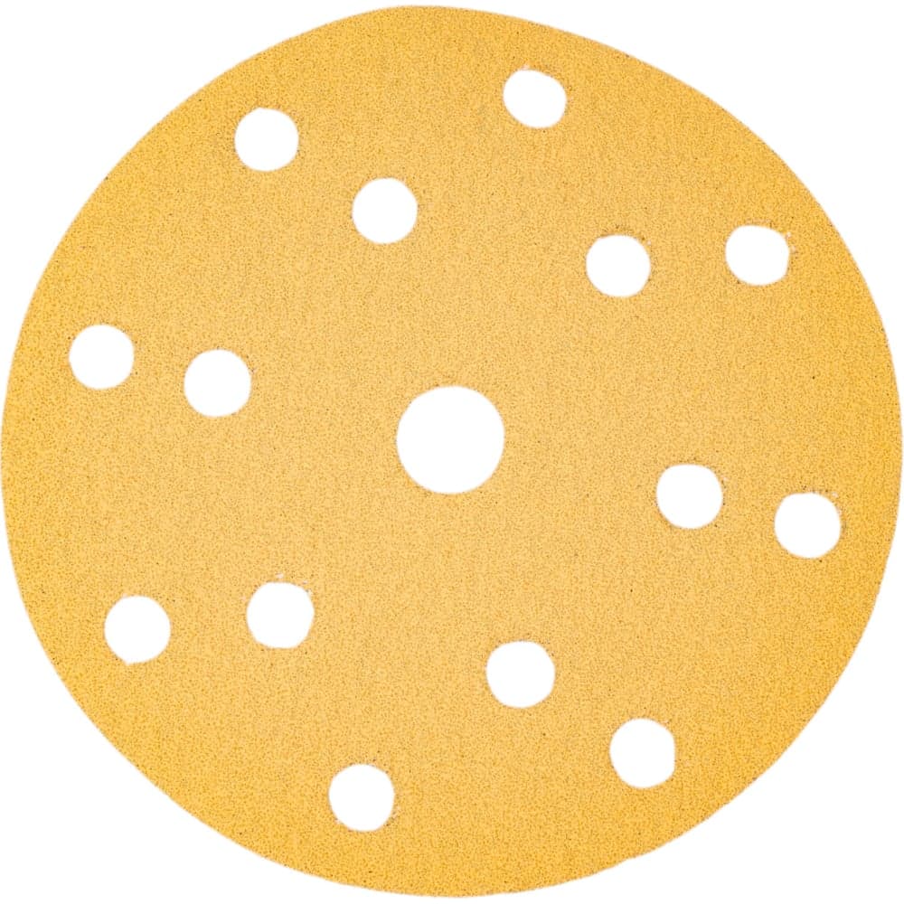 Шлифовальный круг Interflex Gold AP215C 150 мм, на липучке, 15 отверстий, Р80 3127803315