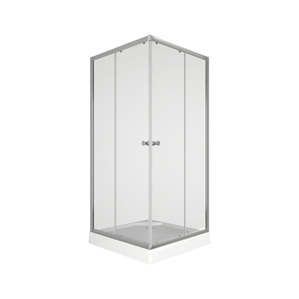 Душевой уголок BauedgeBAU Stil Hit с поддоном 80x80х195, прозрачное закаленное стекло, хромированный профиль TY0034