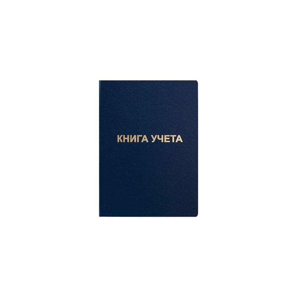 Книга учета INFORMAT 96 листов, клетка, офсет, А4, бумвинил, вертикальная, синий KYA4-BV96K