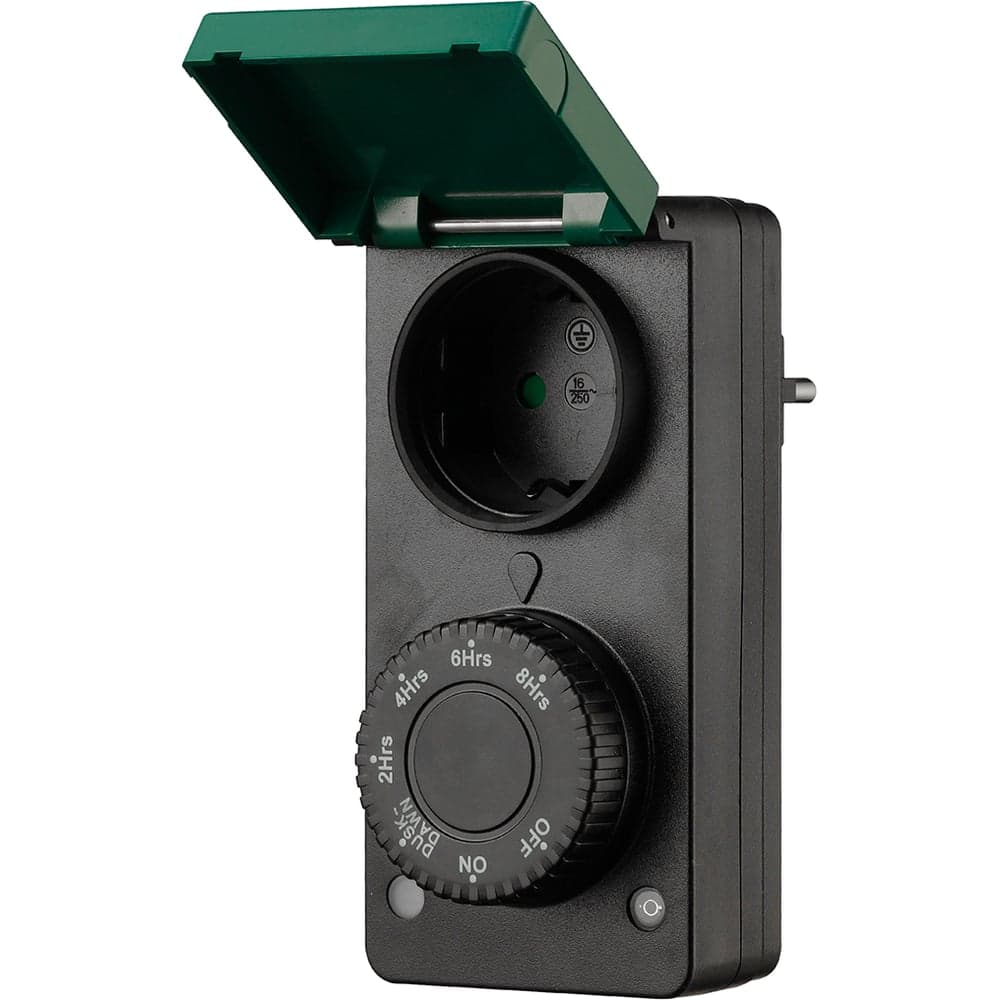 Розетка с таймером (с датчиком освещенности) FERON TM29, IP44, суточная, 2300W/10A, 51434