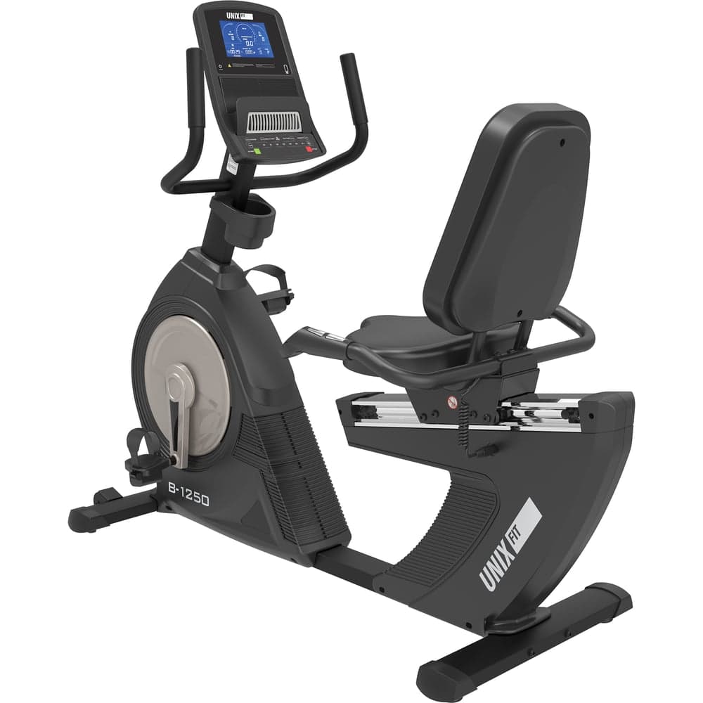 Горизонтальный велотренажер UNIXFIT B-1250 PRO 7" LCD RBB1250LCD7