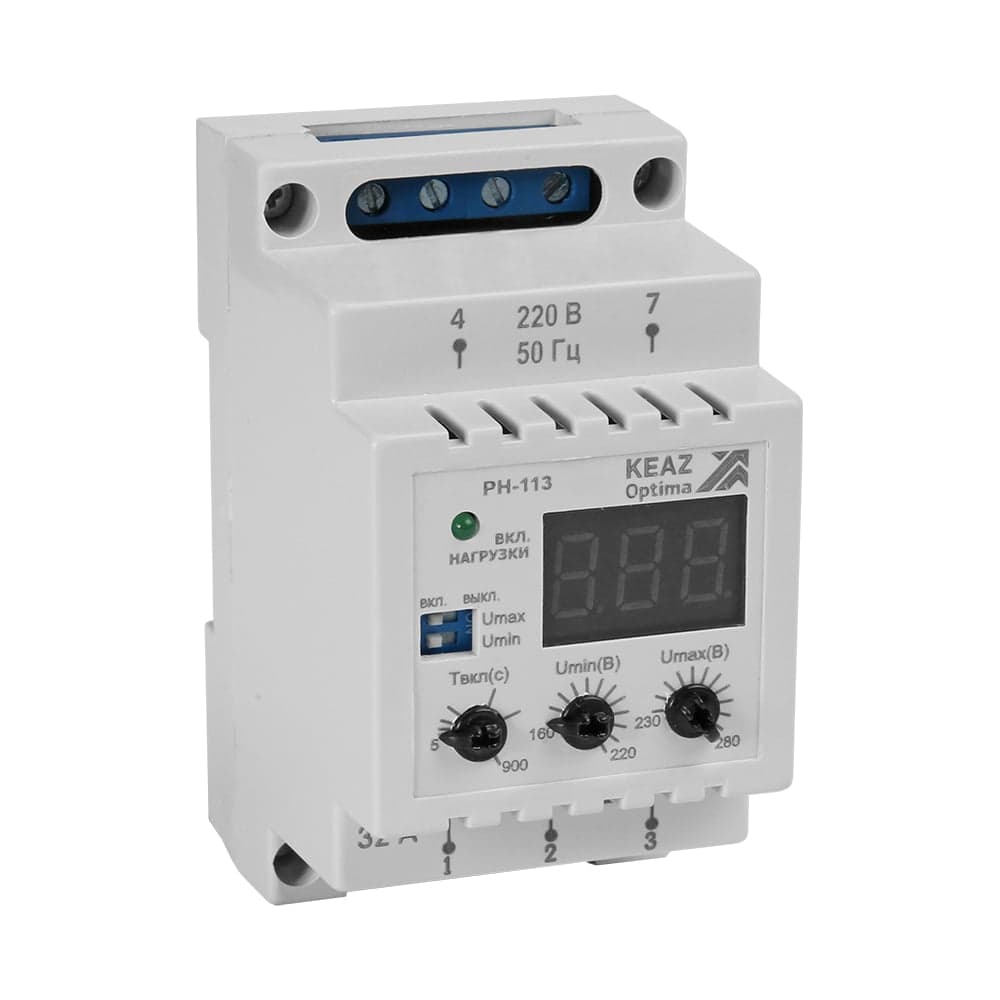Реле напряжения КЭАЗ OptiDin РН-113-УХЛ3.1 114058