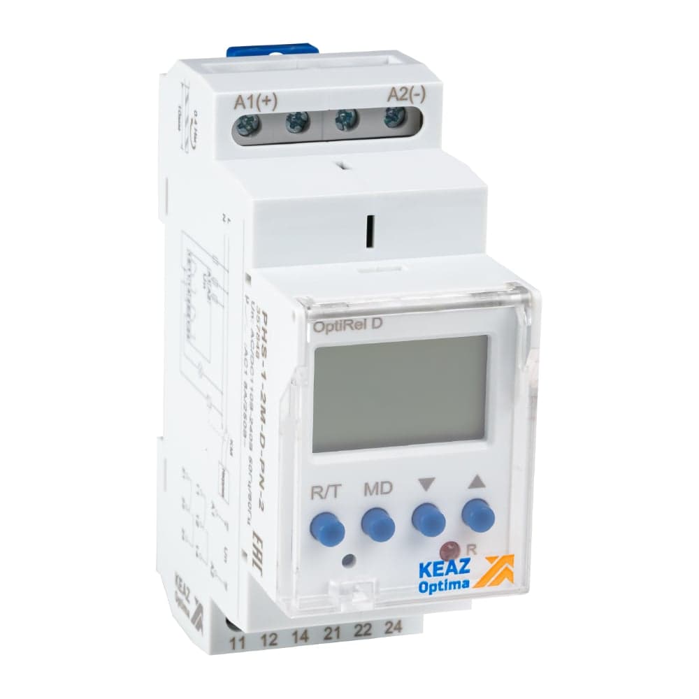 Реле контроля напряжения цифровое КЭАЗ OptiRel D PHS-1-2M-D-PN-2 1Ф 2СО 357848