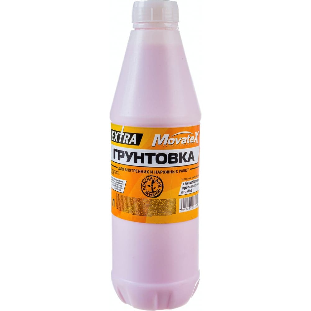 Грунтовка для наружных и внутренних работ Movatex EXTRA 1 л Т11878