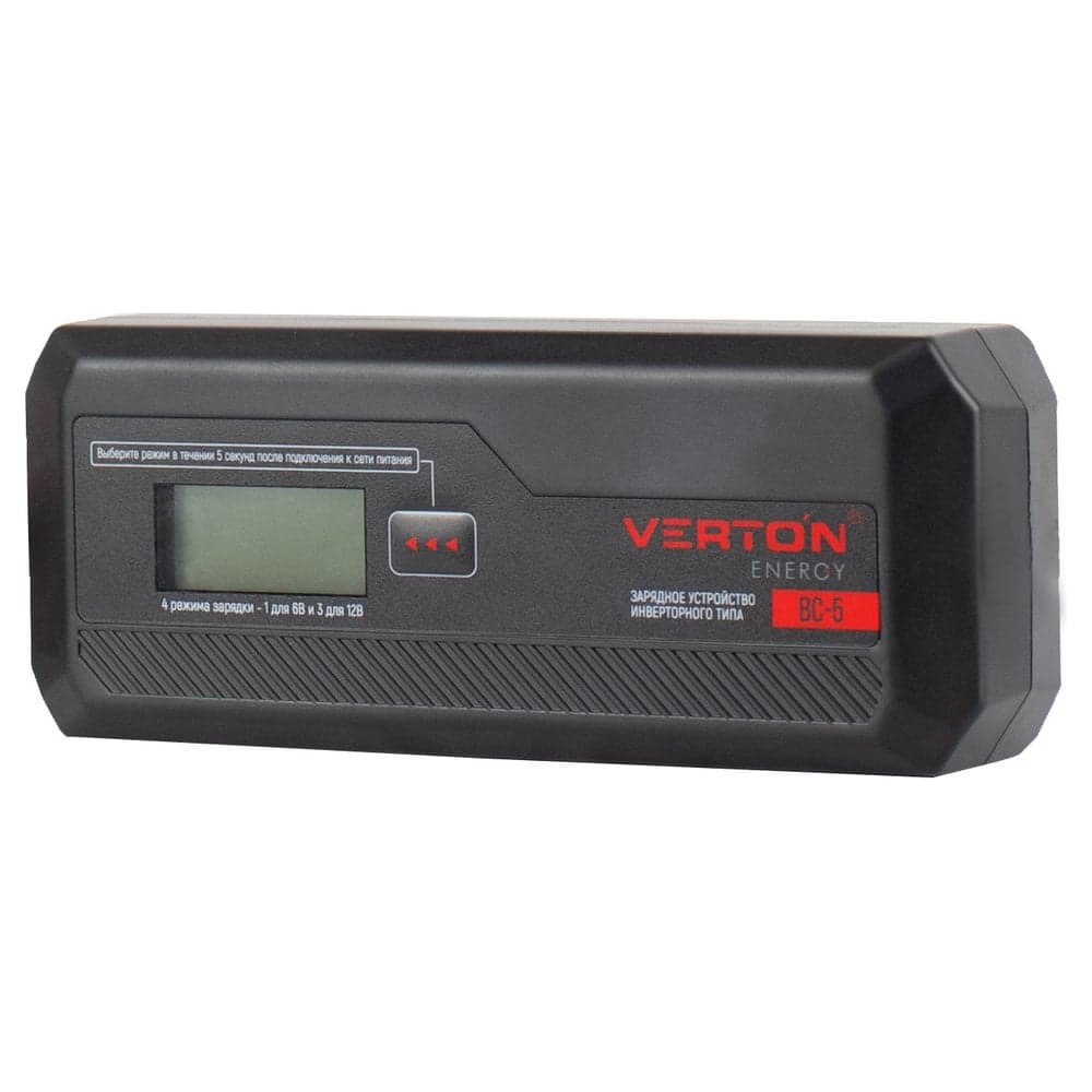 Зарядное устройство VERTON Energy BC- 5 230/50 В/Гц,60Вт,6/12 В,1,2-120Ач, LCD, 20шт/уп 01.12779.17915
