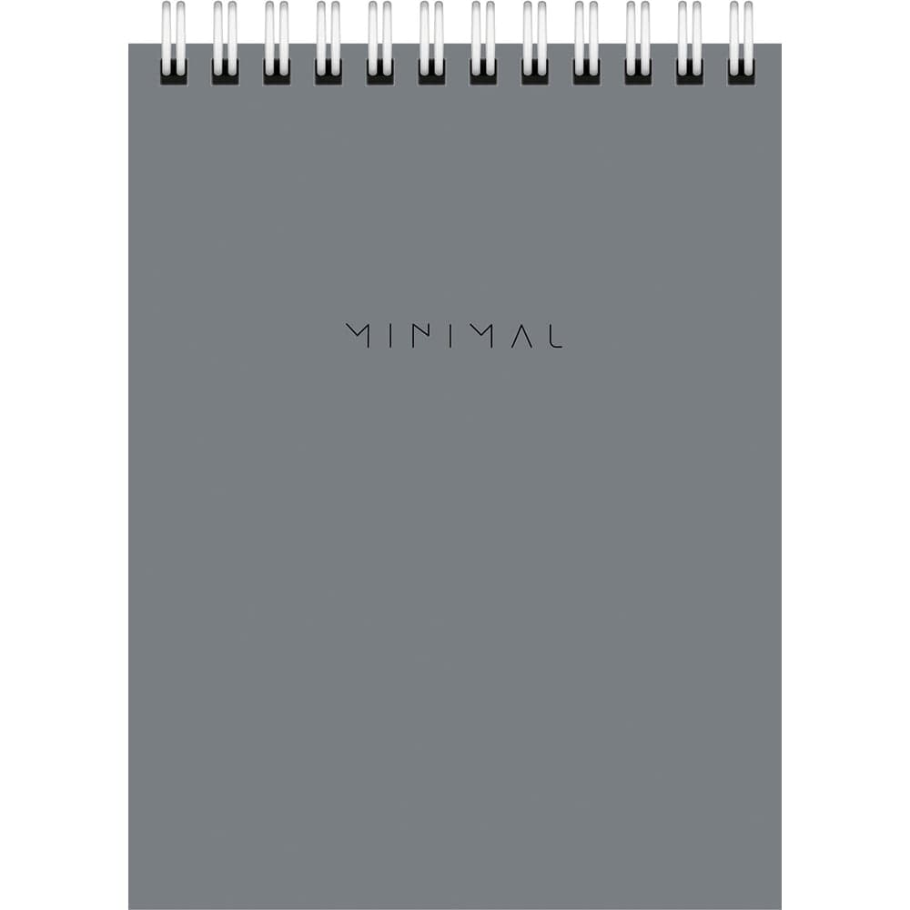 Блокнот BRAUBERG малый формат, А6, 108х145 мм, 40 л, гребень, картон, клетка, Minimal Classiс, 116428
