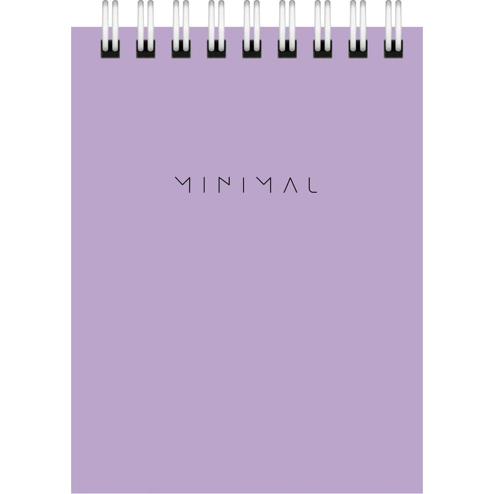 Блокнот BRAUBERG малый формат, А7, 75х105 мм, 40 л, гребень, картон, клетка, Minimal Pastel, 116431