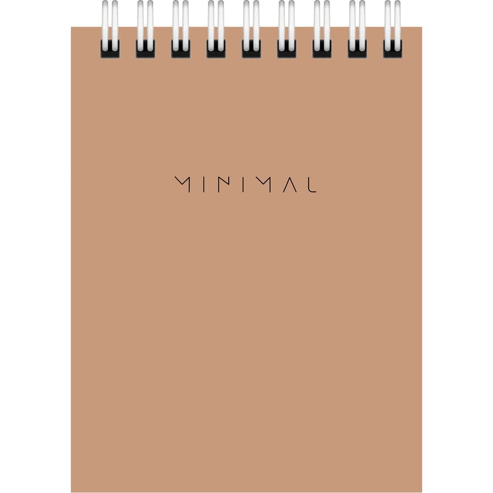 Блокнот BRAUBERG малый формат, А7, 75х105 мм, 40 л, гребень, картон, клетка, Minimal Classiс, 116430