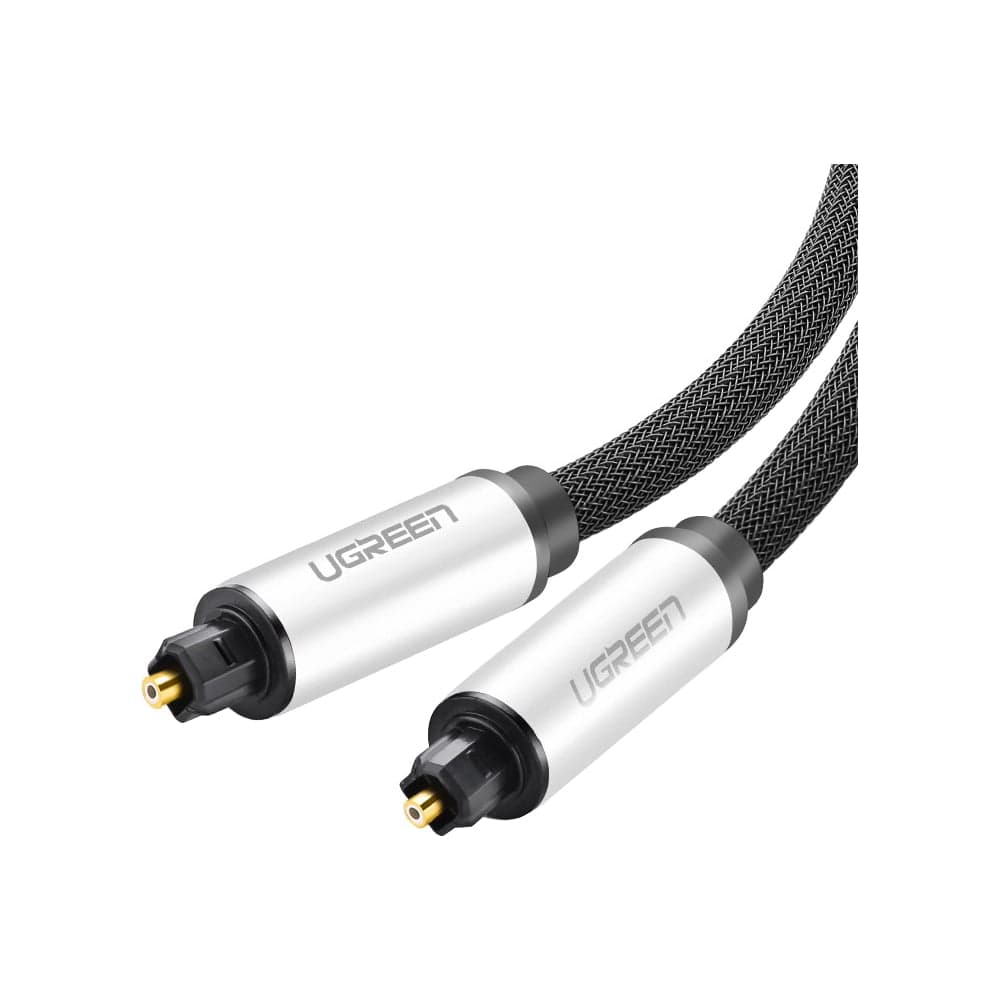 Кабель Ugreen AV108 Toslink Optical Male To Male Audio Cable, длина 1м. цвет серебристо-черный 10539_