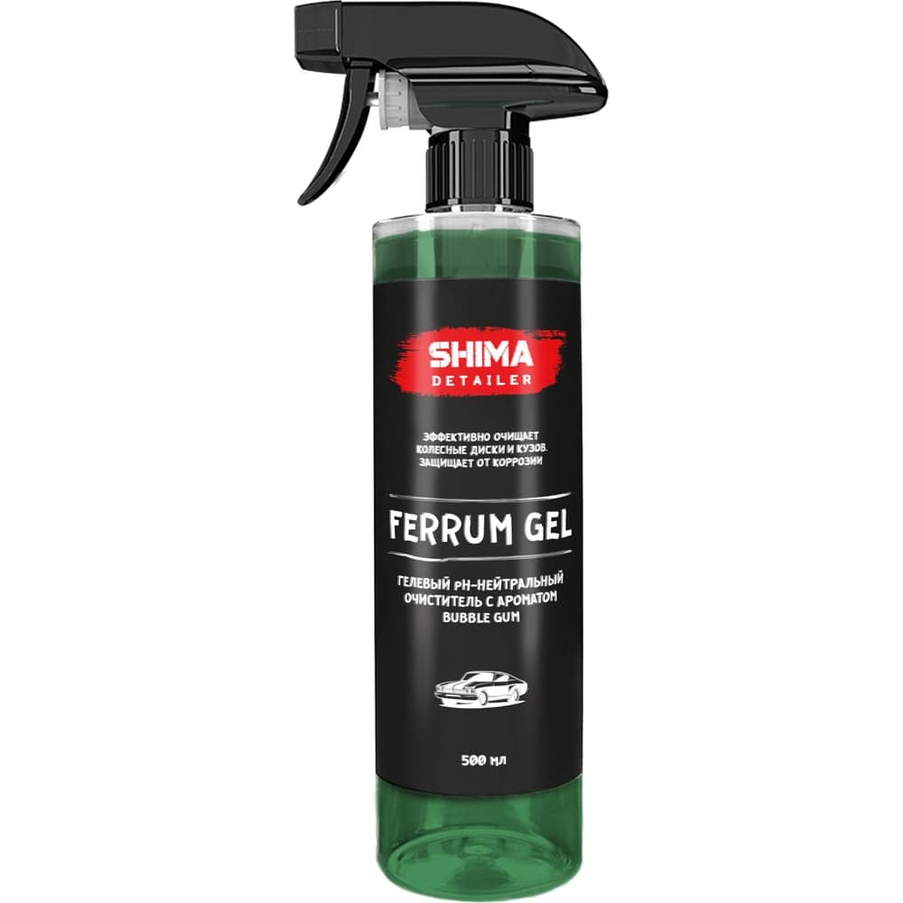 Гелевый очиститель SHIMA DETAILER FERRUM GEL BUBBLE GUM, 500 мл 4634444147814 BUBBLE GUM