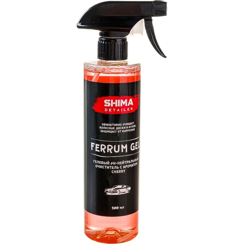 Очиститель дисков и кузова с индикатором SHIMA DETAILER FERRUM GEL cherry, pH-нейтральный, 500 мл 4634444150937 CHERRY