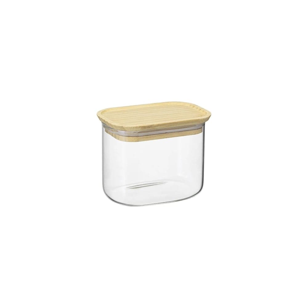 Банка для хранения Smart Solutions прямоугольная Glass Bamboo, 0.6 л SS0000166