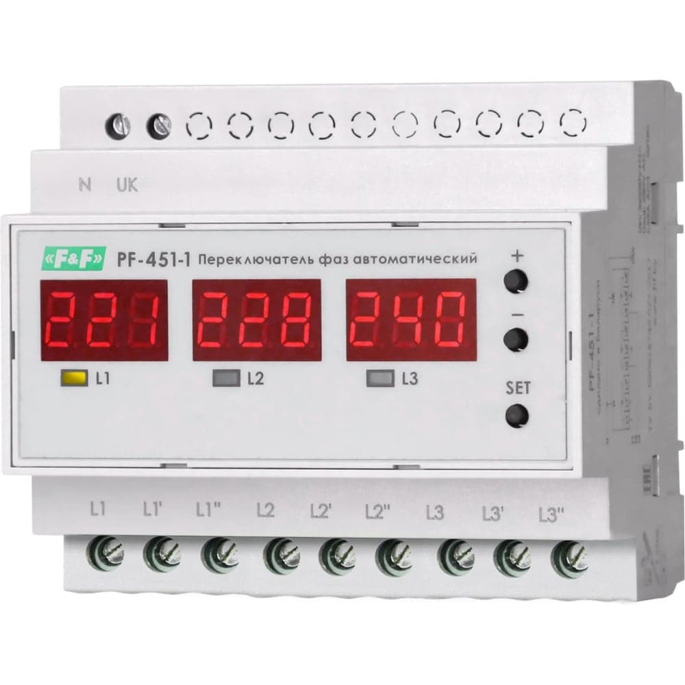 Переключатель фаз Евроавтоматика F&amp;F PF-451-1 EA04.005.005