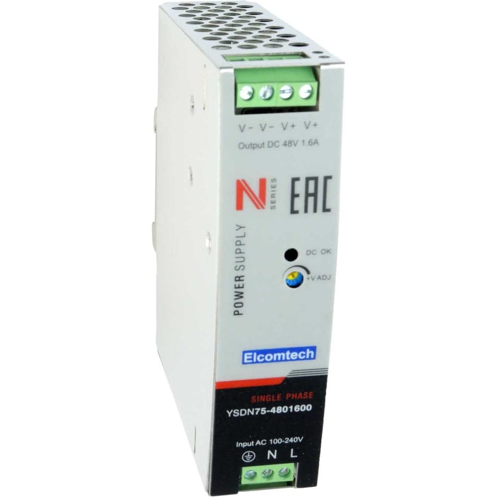 Блок питания на DIN рейку ELCOMTECH YSDN75-4801600 УТ-00027190
