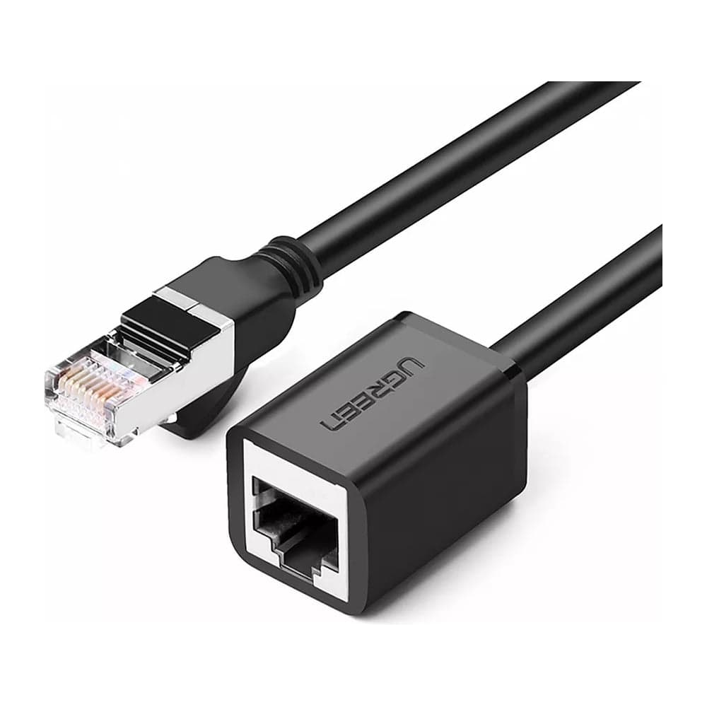 Удлинитель Ugreen NW112 (11282) Cat 6 F/UTP Ethernet RJ45 Extension Male/Female Patch Cords. Длина: 3м. Цвет: черный 11282_