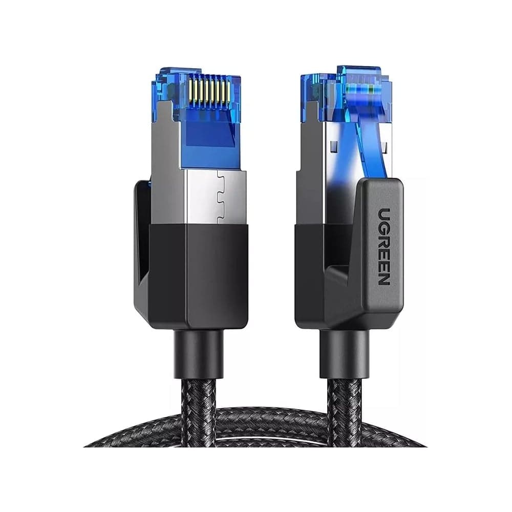 Кабель Ugreen NW153 () Cat8 CLASSⅠF/FTP Round Ethernet Cable With Braid. Длина: 2м. Цвет: черный 80431