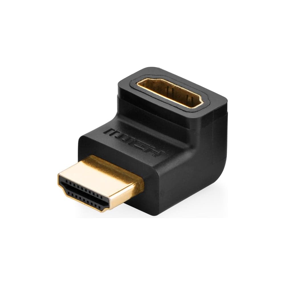 Адаптер Ugreen угловой HD112 (20110) HDMI Male To Female Angled Up Adapter (угол вверх). Цвет: черный 20110_