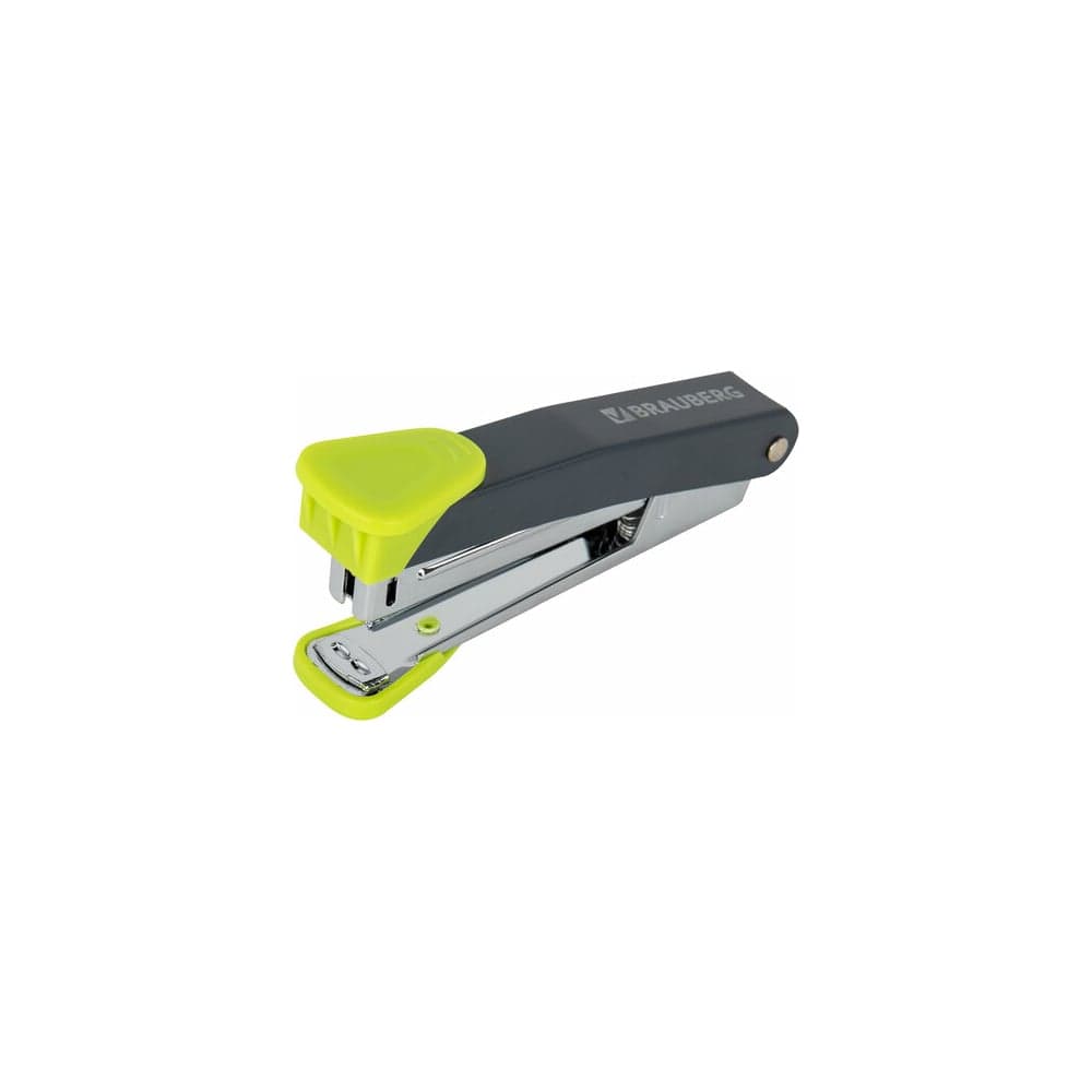 Степлер BRAUBERG №10 металлический Universal Gt, до 16 листов, с антистеплером, зеленый 272752