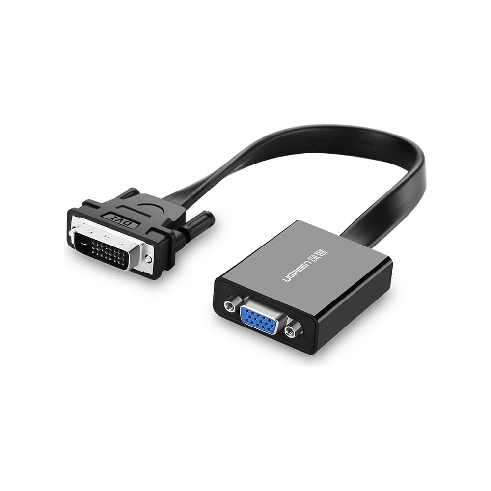 Конвертер Ugreen MM108 (40259) DVI-D to VGA Active Converter Flat Cable. - Цвет: черный 40259_