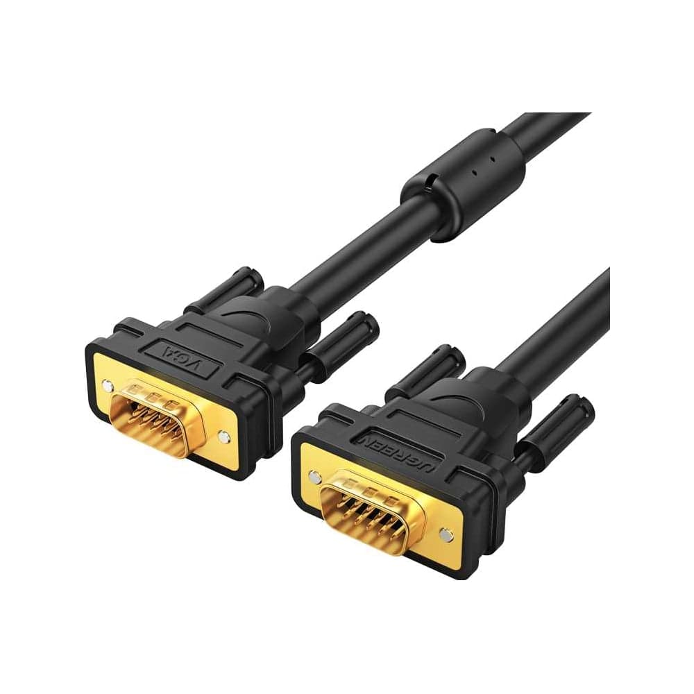 Кабель Ugreen VG101 (11673) VGA Male to Male Cable. Длина 1м. Цвет: черный 11673_