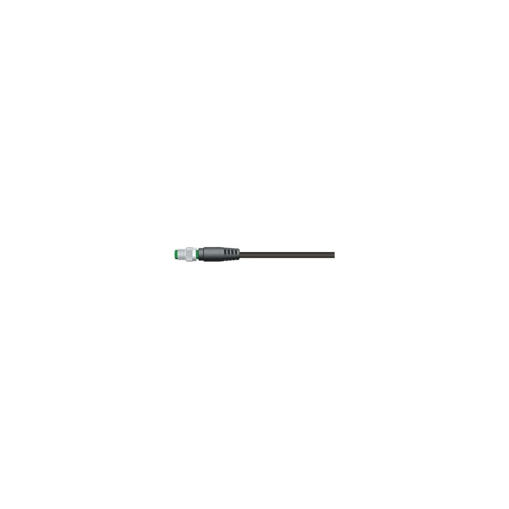 Соединитель кабельный VELLEDQ M8-M04T-2.0PVC/BK, Вилка, Прямой с кабелем, Пластик 4-PINIP67, кабель 2 м, 60 DC, 08-00024692