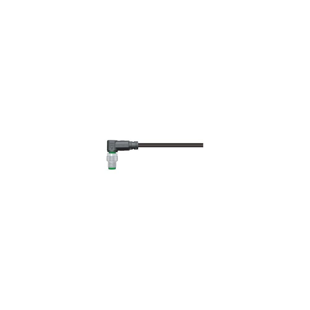 Соединитель кабельный VELLEDQ M8-M04S-2.0PVC/BK, Вилка, Угловой с кабелем, Пластик 4-PINIP67, кабель 2 м, 60 DC, 08-00024698