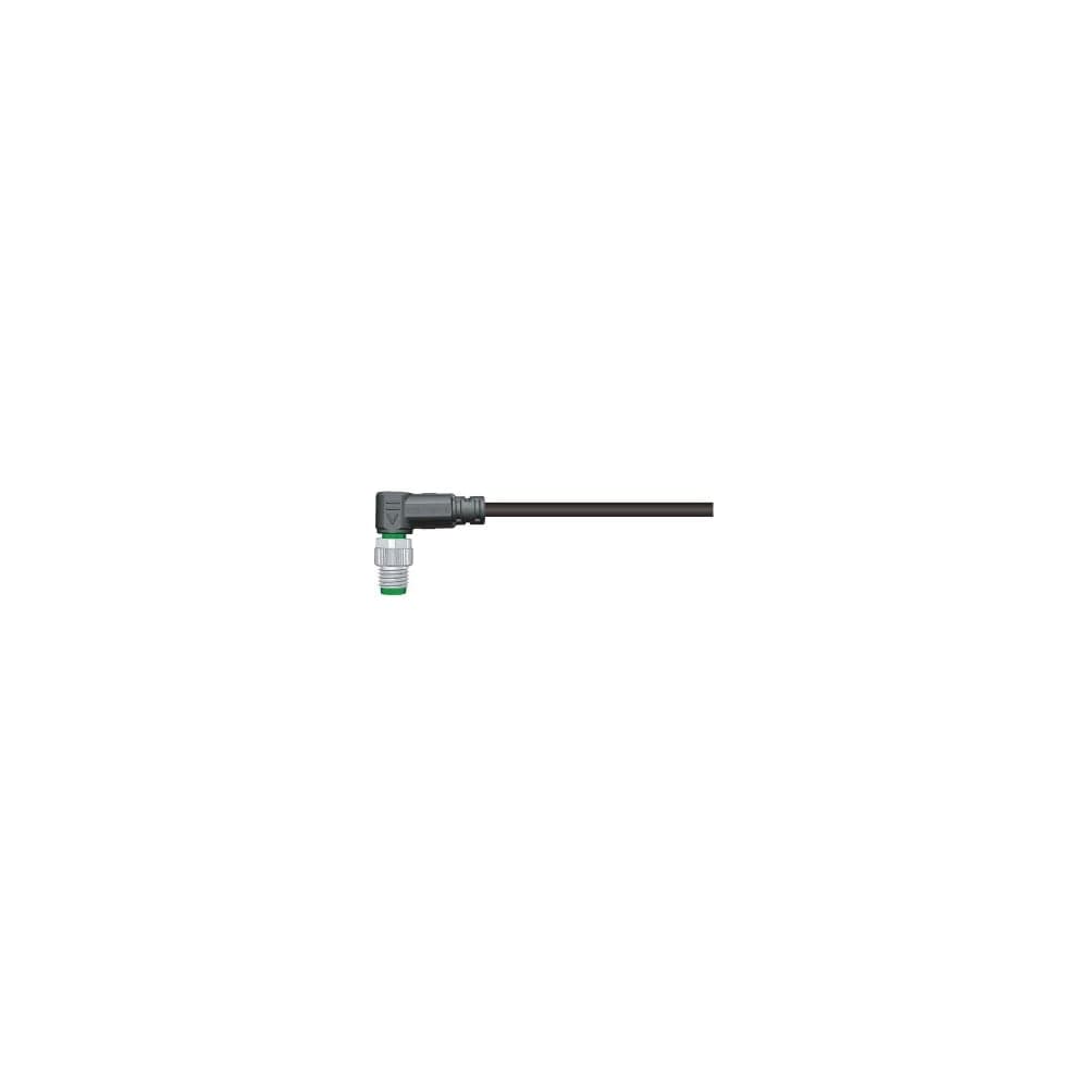Соединитель кабельный VELLEDQ M8-M03S-2.0PVC/BK, Вилка, Угловой с кабелем, Пластик 3-PINIP67, кабель 2 м, 60 DC, 08-00024686