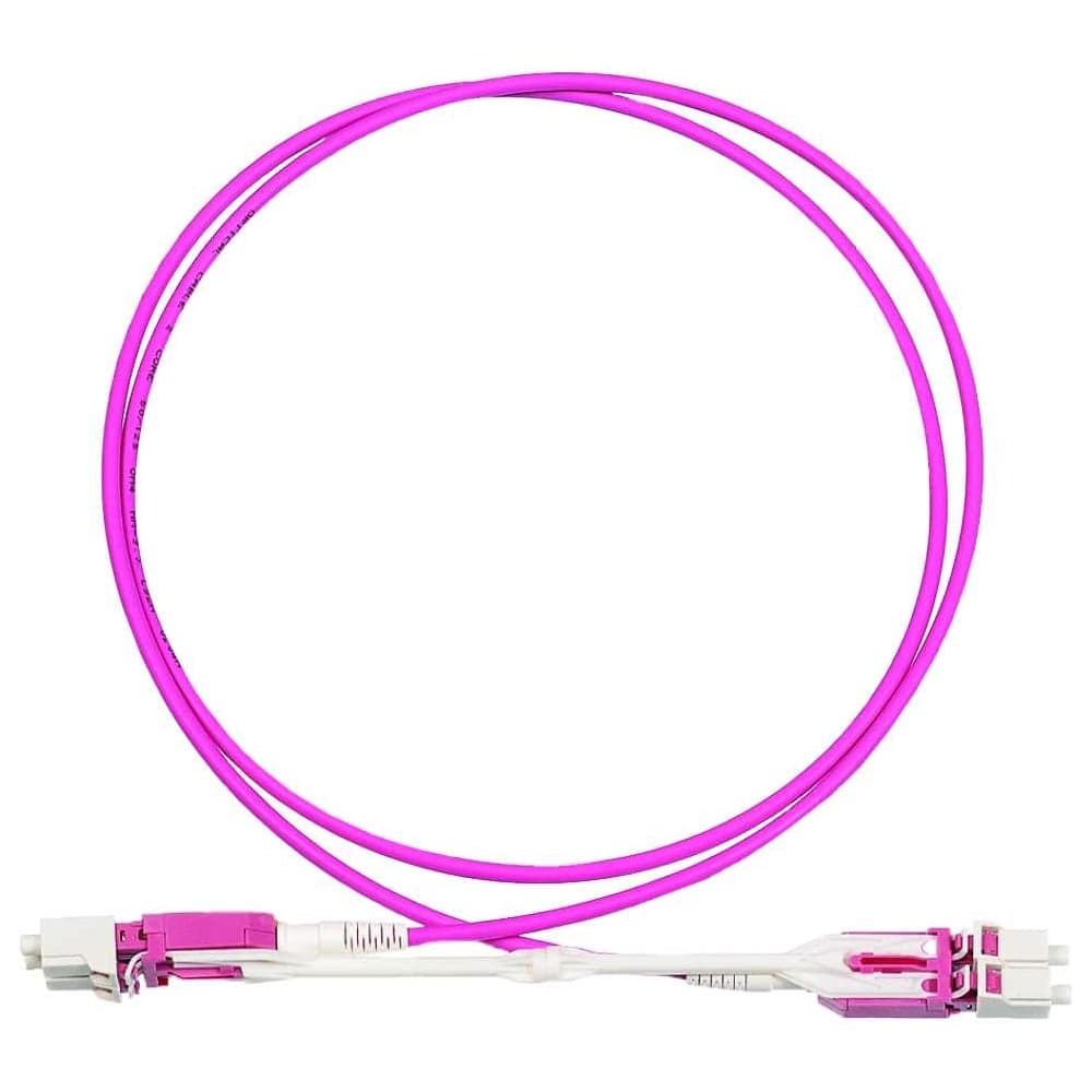 Патч-корд оптический дуплексный LANMASTER Uniboot Push-pull, LC/PC-LC/PC, OM4, LSZH, 2 мм, 7.0 м LAN-2LU-2LU/OM4/SL-7.0