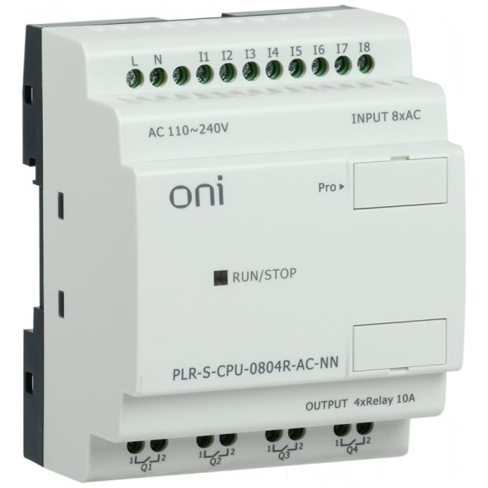 Логическое реле ONI PLR-S. CPU0804(R) 220В AC без экрана PLR-S-CPU-0804R-AC-NN
