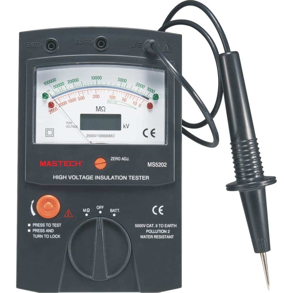 Аналоговый измеритель сопротивления изоляции (мегаомметр) Mastech MS5202 00-00001498