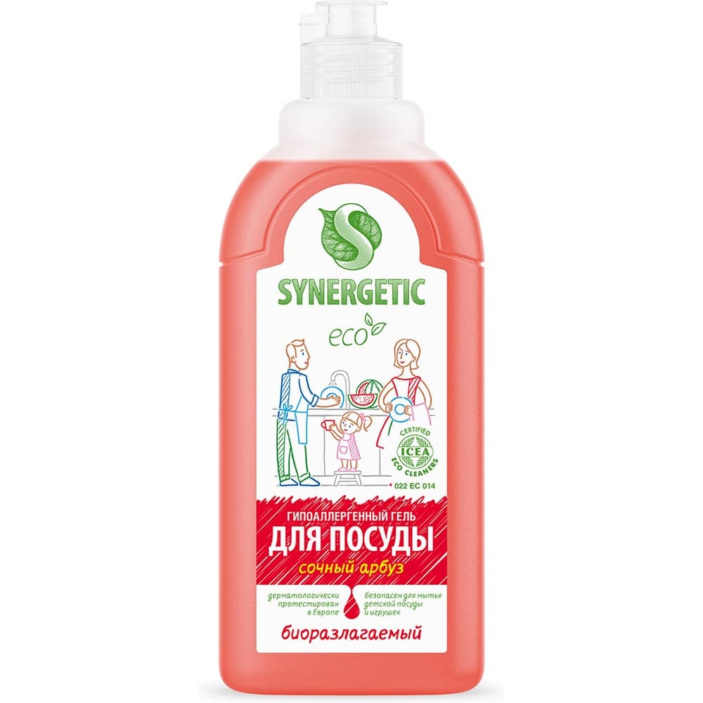 Средство для мытья посуды SYNERGETIC АРБУЗ, 500 мл 4623722258281 103055/14