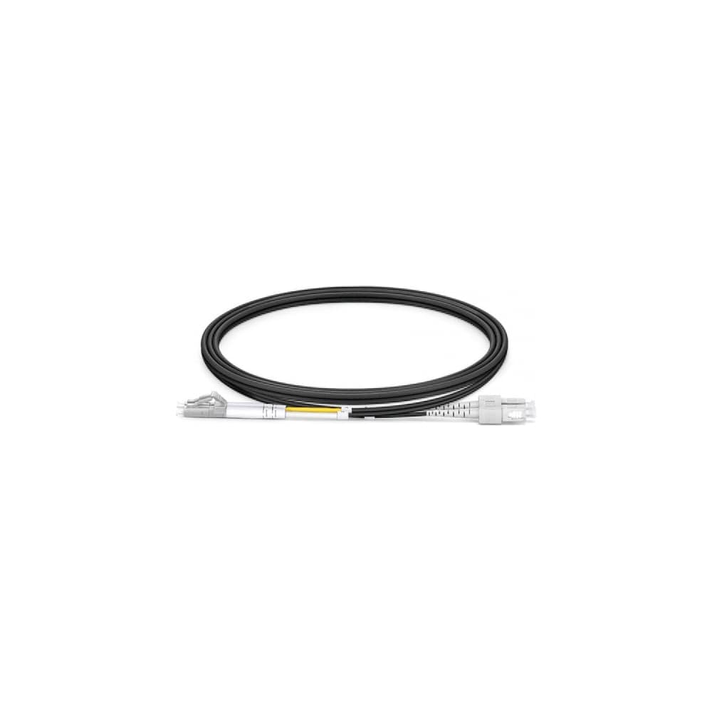 Оптический патч-корд TopLan дуплексный, волокно OM3 50/125, LC/PC - SC/PC, 3 м DPC-TOP-OM3-LC/P-SC/P-3.0 BK
