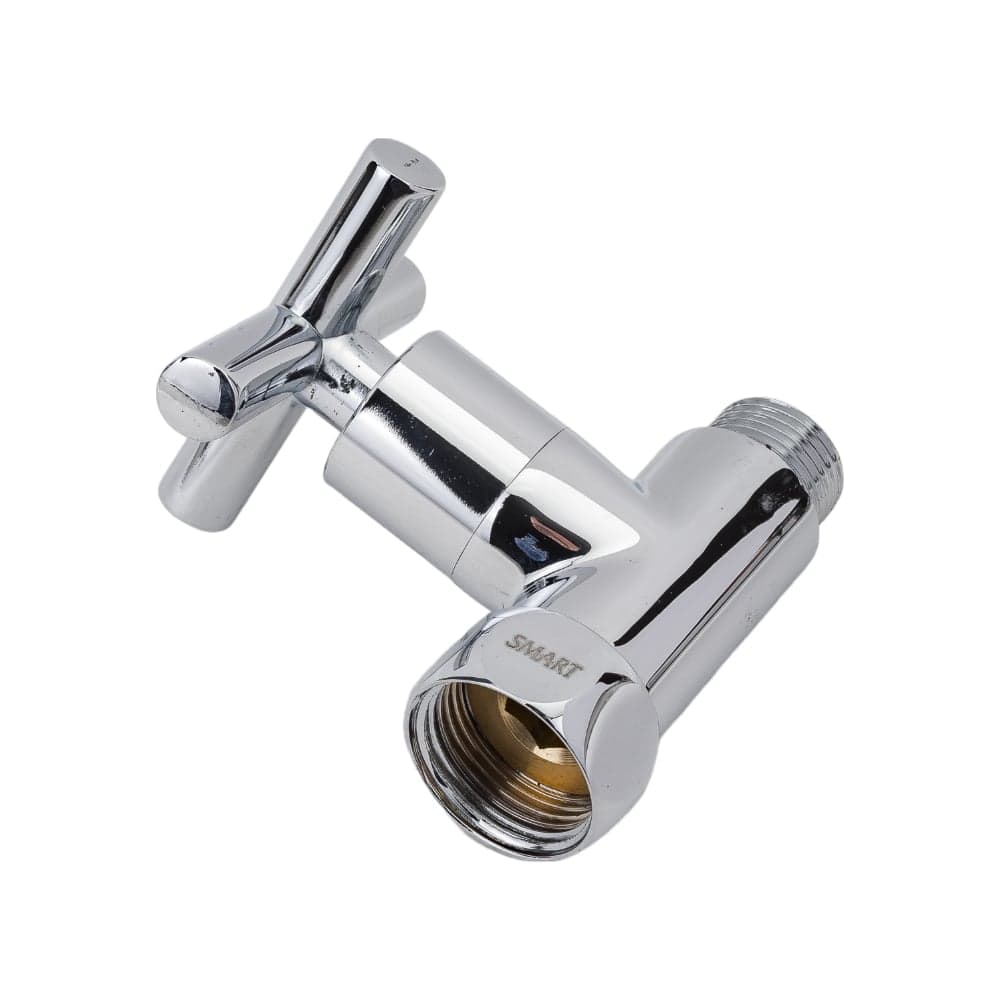Прямой кран-вентиль SMT ручка крест, хром, 3/4х1/2 г/ш, 1 шт 8731SCH0405
