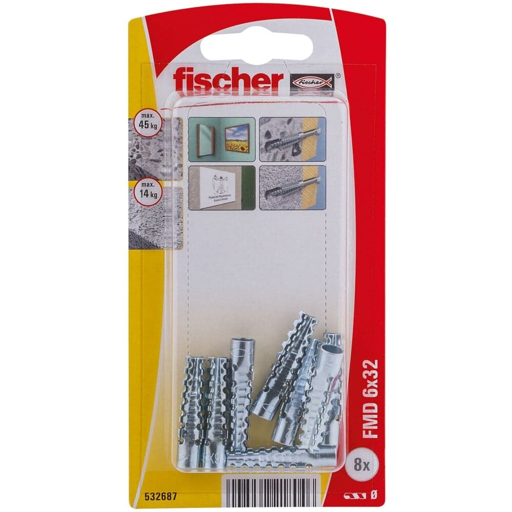 Дюбель распорный fischer металл FMD 6x32 K_8 шт. 532687