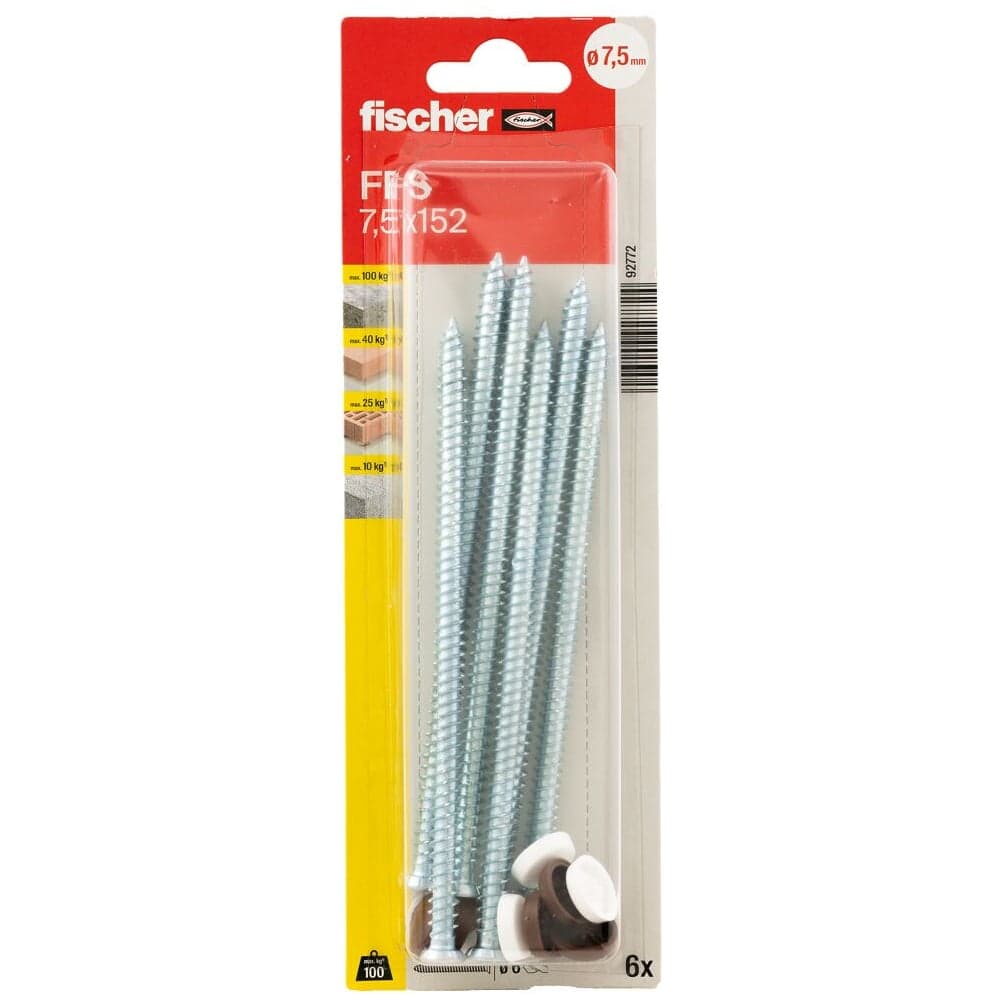 Шуруп для крепления рам fischer FFS 7,5x152 K_6 шт. 532747