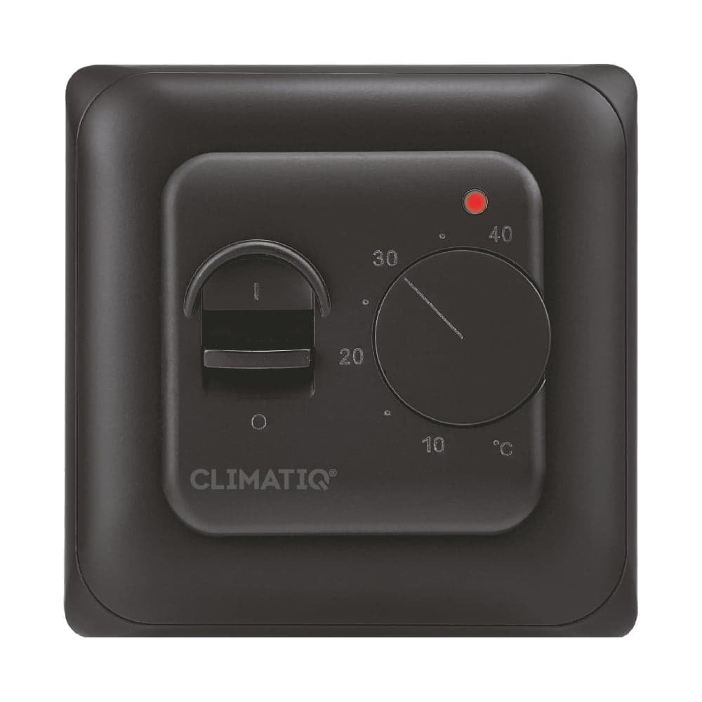 Терморегулятор для теплого пола с ручным управлением IQWATT CLIMATIQ BT черный 20618