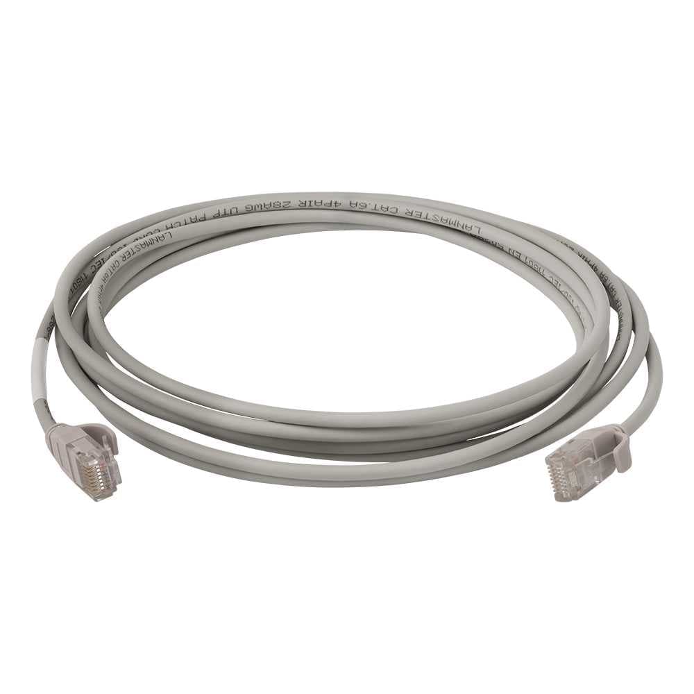 Патч-корд LANMASTER RJ45 - RJ45, 4 пары, UTP, категория 6A, 28AWG, 1 м, серый, LSZH, LAN-PC45/28-U6A-1.0-GY