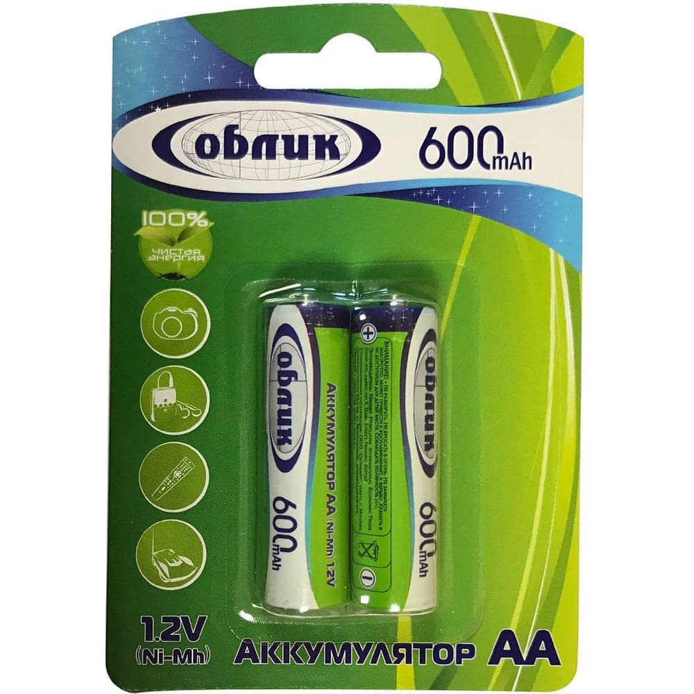 Аккумуляторы Облик Ni-Mh AAA -600 mAh Блистер-2 7056