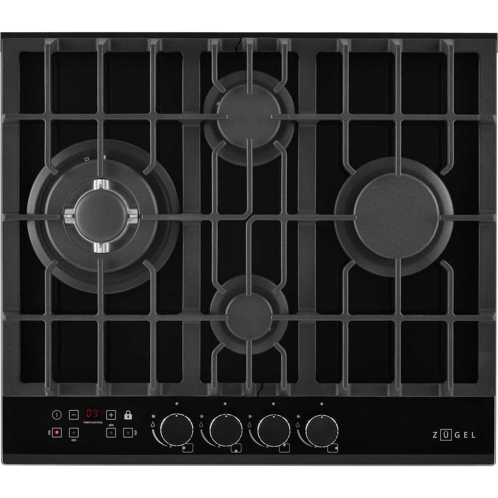 Газовая варочная панель ZUGEL ZGH600X черная