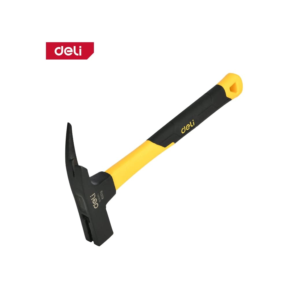Молоток кровельщика DELI DL5060 600гр, магнит, противоскользящий боек, фибергласовая рукоять 168330