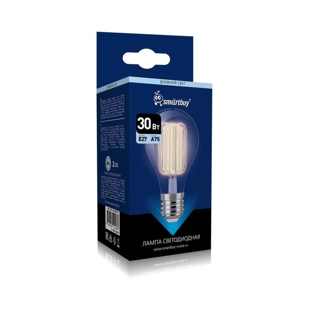Светодиодная лампа Smartbuy (LED) FIL-A75-30Вт/4000К/E27 SBL-A75F-30-40K-E27