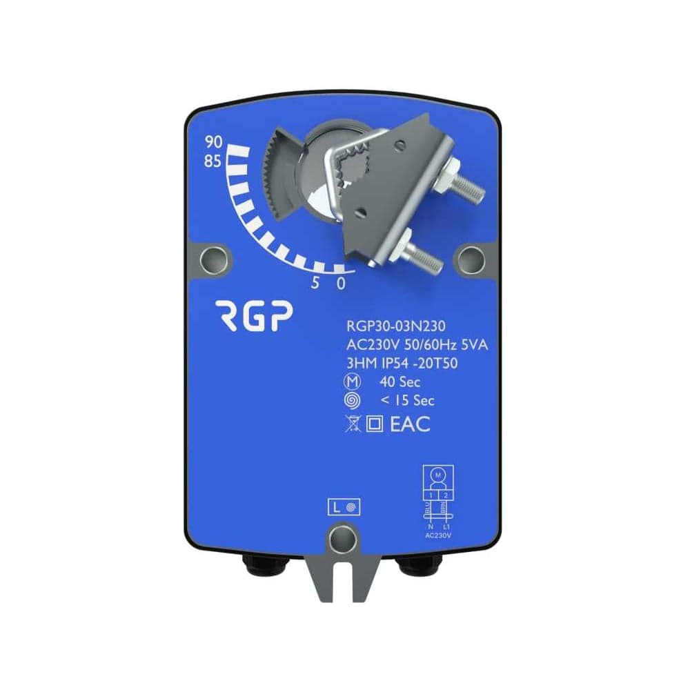Привод воздушной заслонки пружинный Завод RGP 3Нм (230В, 2-поз) RGP30-03N230