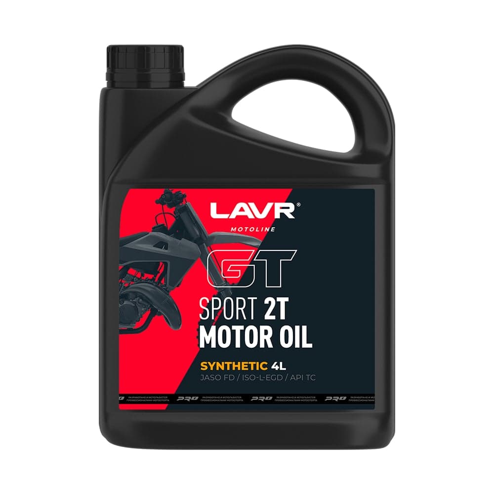 Моторное масло LAVR MOTO GT SPORT 2T, 4 л Ln7722