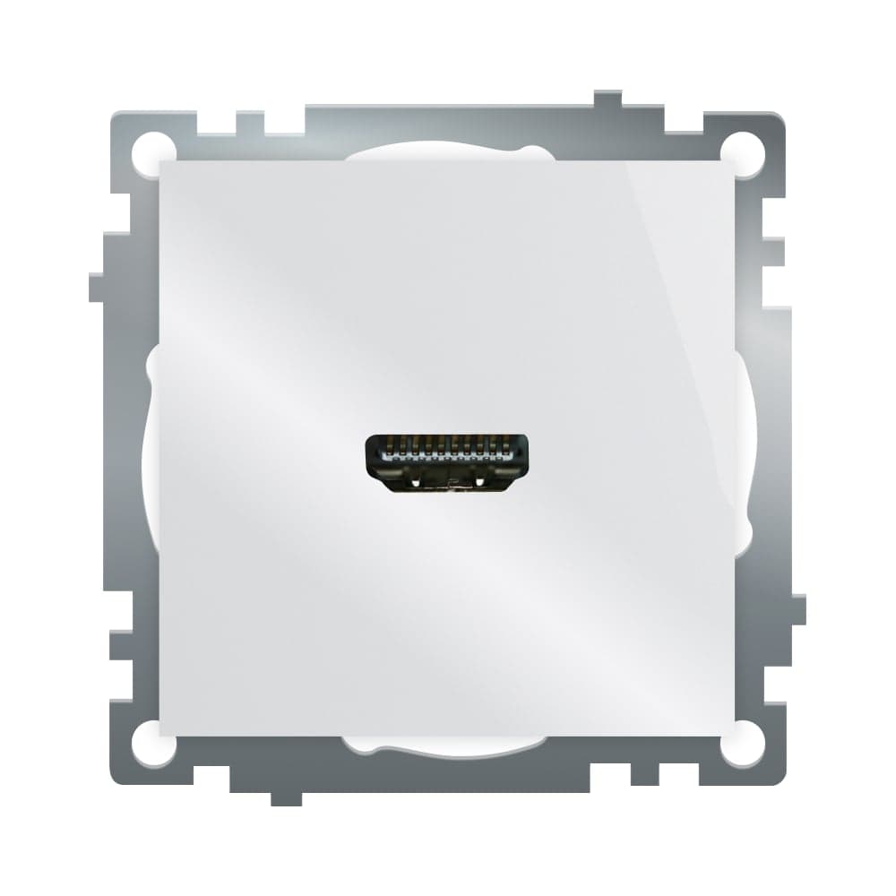 Механизм розетки HDMI STEKKER 2.1, Type A, GLS00-7118-01, серия Катрин, белый, 50058
