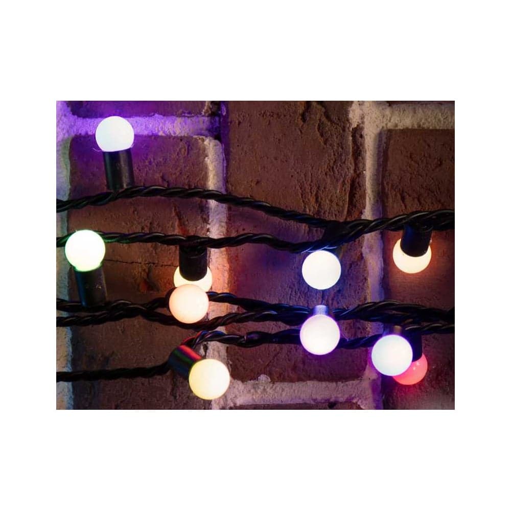 Гирлянда NEON-NIGHT Мультишарики Ø17,5мм 10м 100 LED RGB черный ПВХ IP65 медленная смена цвета 230В нужен блок 303-500 303-509-4