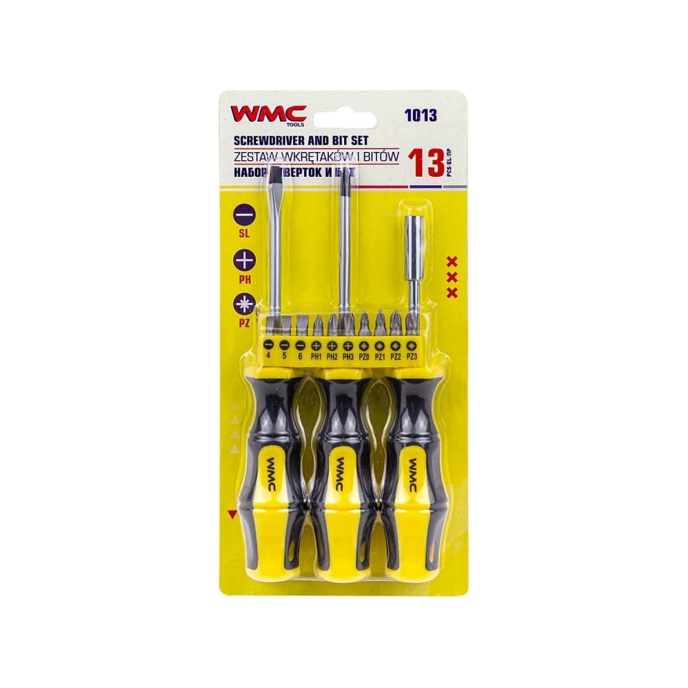 Набор отверток и бит WMC TOOLS 13пр WMC-1013(61015)