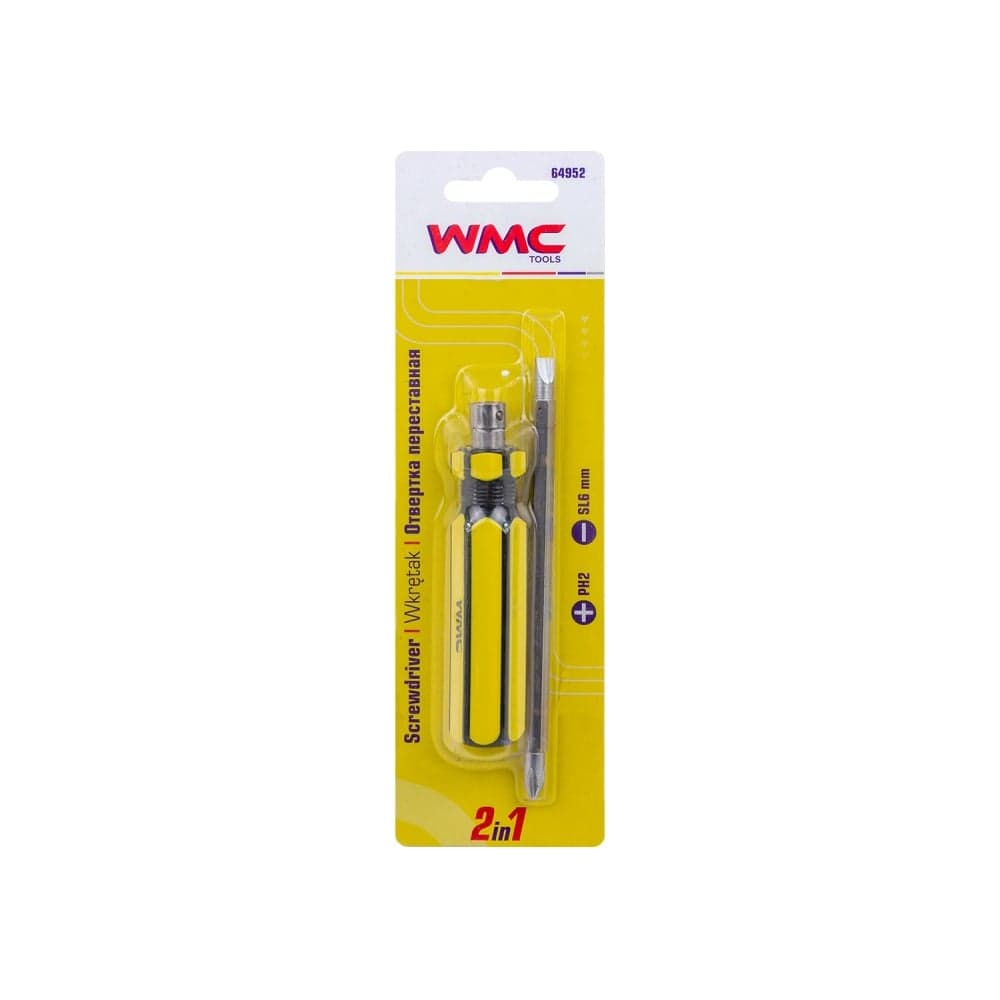 Отвертка переставная WMC TOOLS 2в1 WMC-64952(61016)