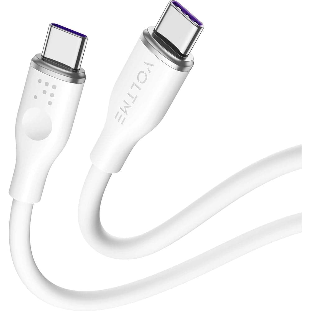 Кабель VOLTME USB2.0 Powerlink Moss CTC 5A, USB-С - USB-C 1.0M Белый C2031