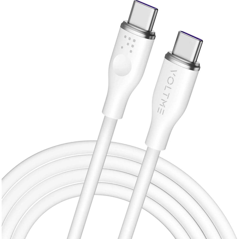 Кабель VOLTME USB2.0 Powerlink Moss CTC 5A, USB-С - USB-C 1.8M Белый C2036