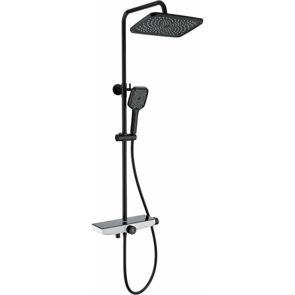 Душевая система с термостатом Wonzon & Woghand Черный матовый WW-B3098-A-MB
